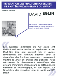 Photo de David Eglin et texte de présentation de la conférence