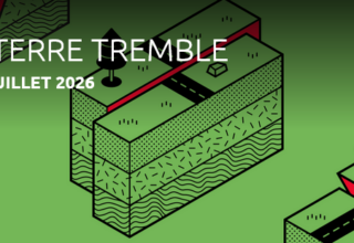 Affiche de l'exposition Quand la terre tremble à la Soucoupe