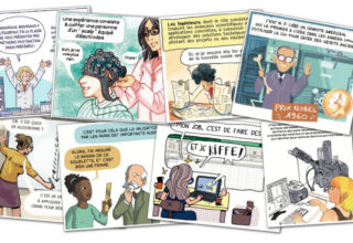 Différentes vignettes de BD