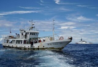 The crew of the Coast Guard Cutter Stratton conducts patrols in Fiji's exclusive economic zone with Fijian law enforcement personnel