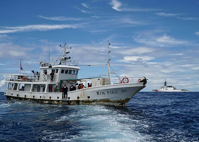 The crew of the Coast Guard Cutter Stratton conducts patrols in Fiji's exclusive economic zone with Fijian law enforcement personnel